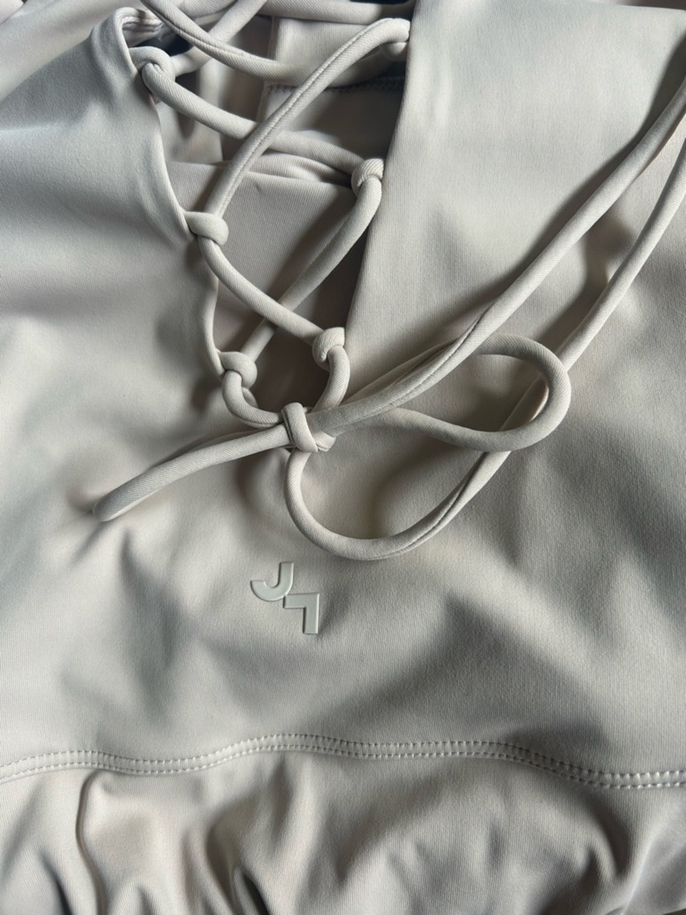 NWT JoyLab Crisscross Drawing Back Tennis Active Dress - Light Beige Sz S - Picture 8 of 8